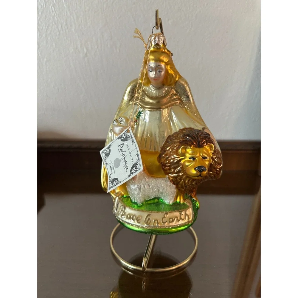 Polonaise‎ Collection Kurt S. Adler Peace Angel Glass Ornament Peace On Earth